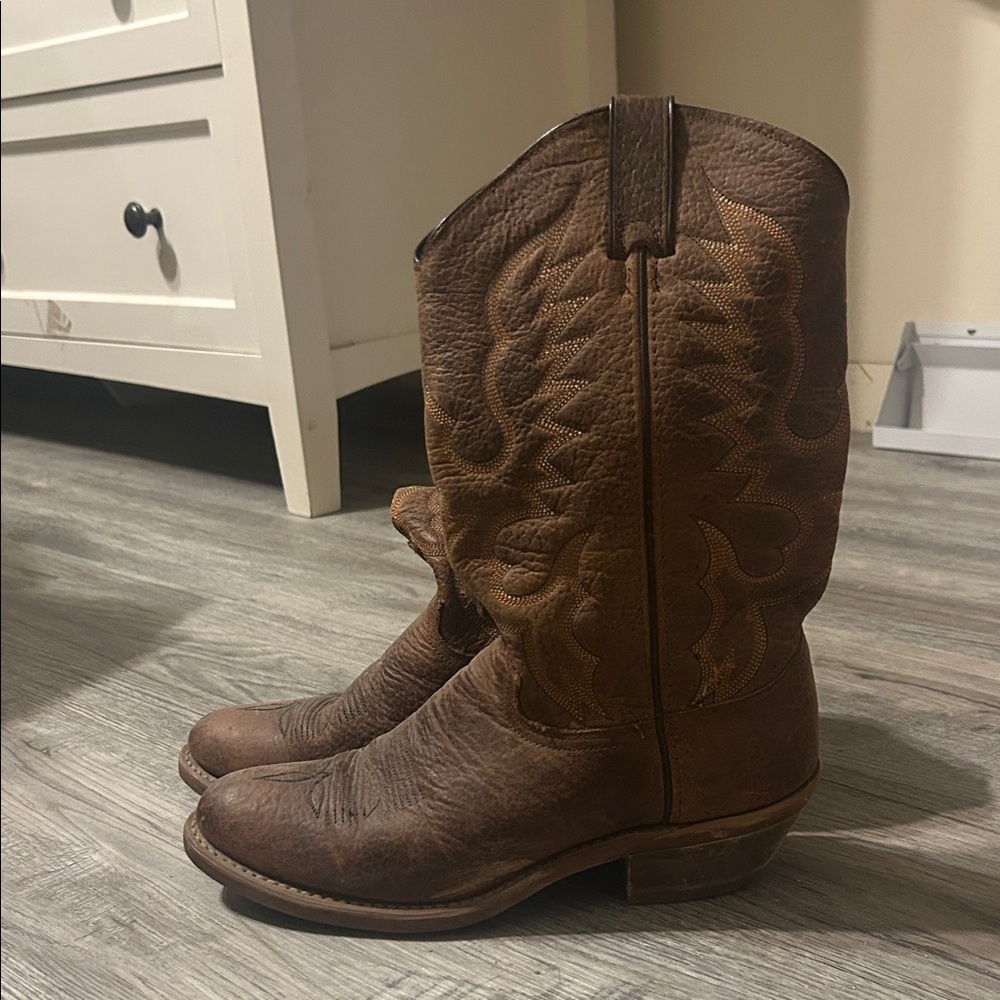 Abilene Boot Co. Distressed Brown Western Boots